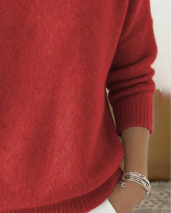 Sweter Golf Luźny Styl