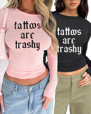 Dopasowany T-Shirt Z Długim Rękawem