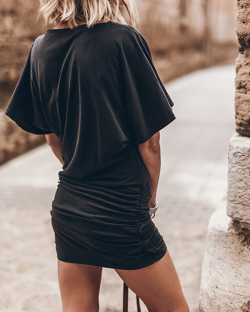 Sukienka Marszczona Talia Bodycon