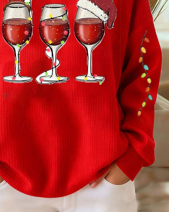 Sweatshirt Klapa Zamek Błyskawiczny Świąteczny Styl