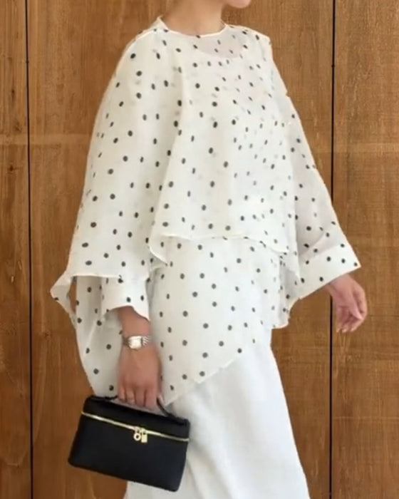 Bluzka Polka Dot Nieregularny