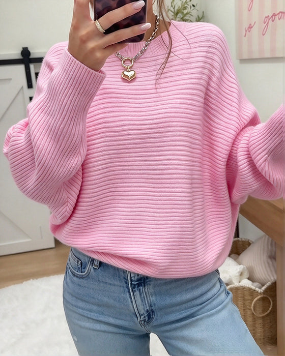 Pullover Stylowy Rękaw Nietoperz
