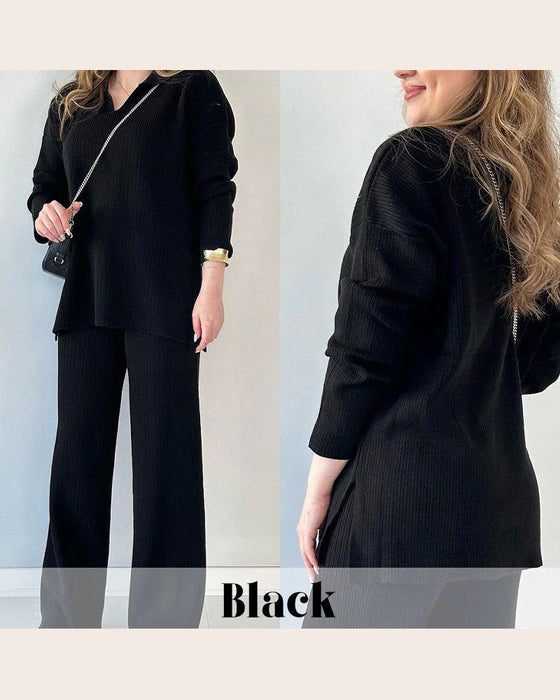 Udobie Dwuczęściowe Z Cechami Jednolitego Koloru I Tkaniny Tknętej