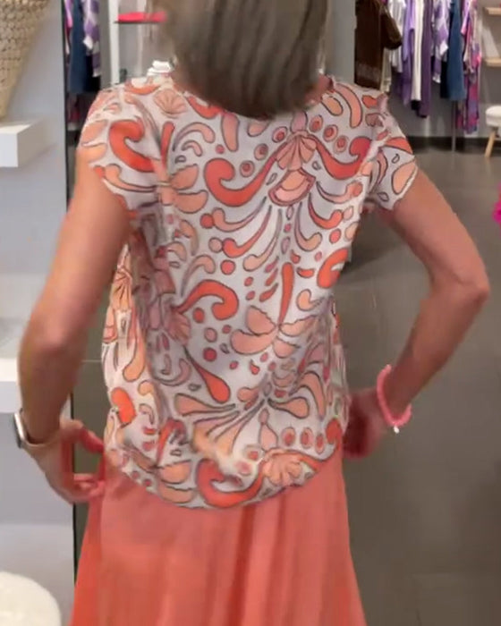 Bluzka z raglanowymi rękawami i dekoltem w kształcie litery V