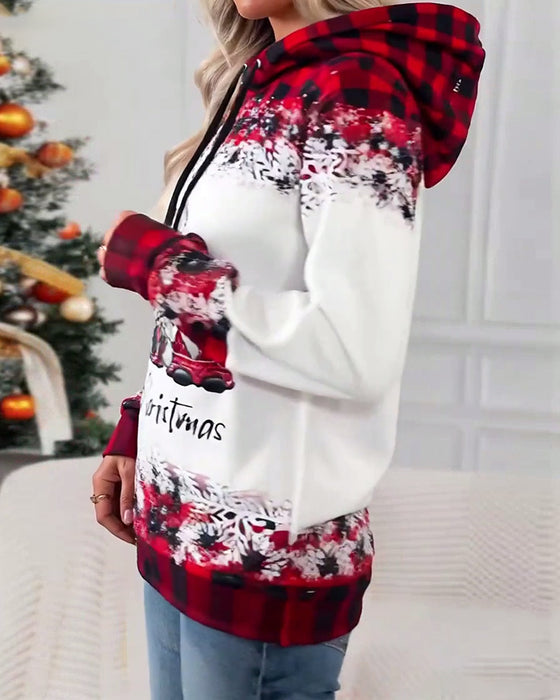 Bluza z kapturem z nadrukiem Świętego Mikołaja