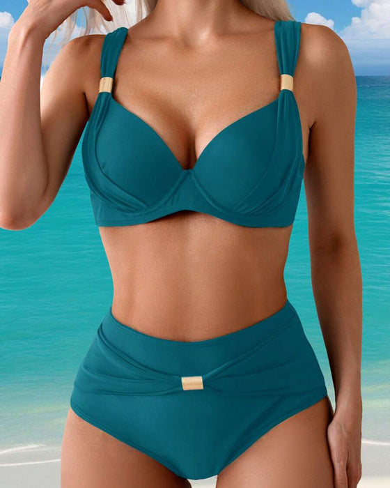 Bikini Seksowny Biustonosz W Jednolitym Kolorze