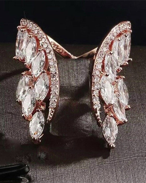 Pierścionek i bransoletka ze skrzydłami anioła