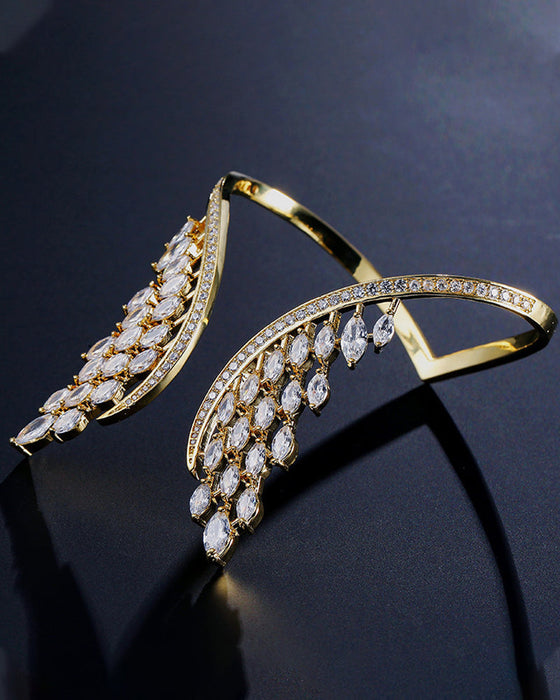 Pierścionek i bransoletka ze skrzydłami anioła