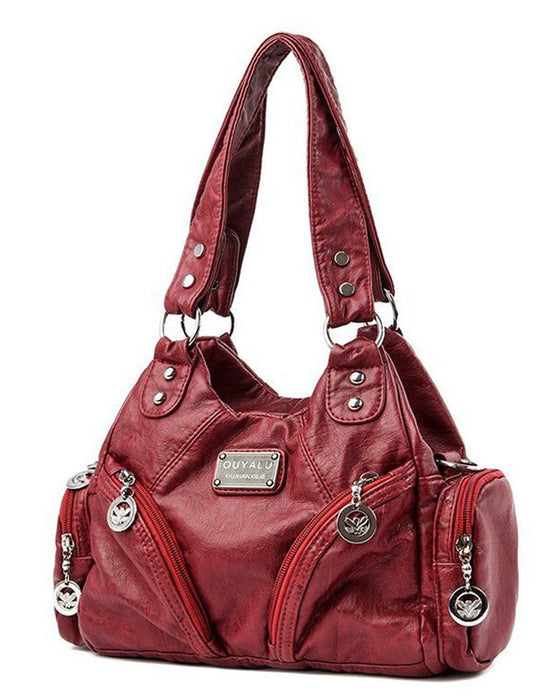 Torebka vintage z miękkiej ekoskóry